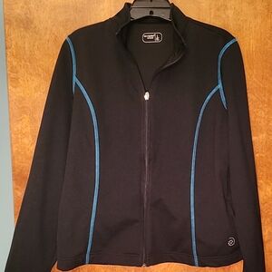 Be Inspired Black Jacket with Blue Trim